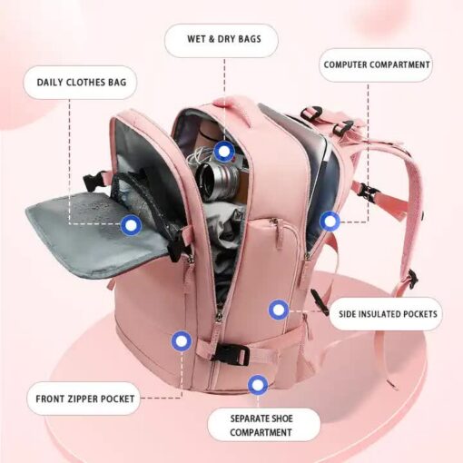 Elosung Travel Backpack with Shoe Storage – image 2