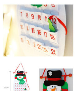 Elosung Snowman Advent Calendar with 24 Pockets - Image 3