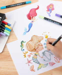 Elosung Dual Tip Acrylic Markers, 48 Colours - Image 4