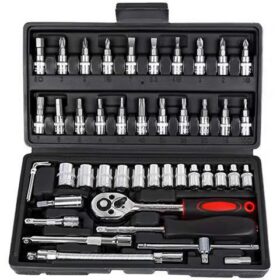 Elosung 46-Piece 1/4in Socket Set with 72-Tooth Ratchet – image 1
