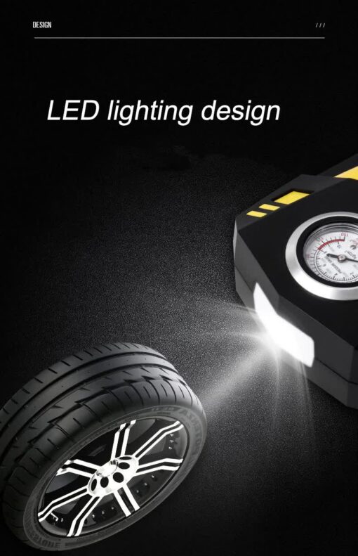 Elosung 12V Tyre Inflator with LED Light – image 3