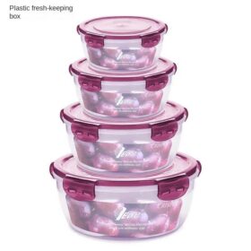 Elosung Purple Food Storage Set with Airtight Lids – image 1