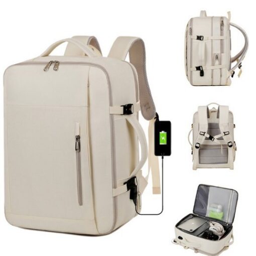 Elosung Expandable Backpack with USB Port – image 2