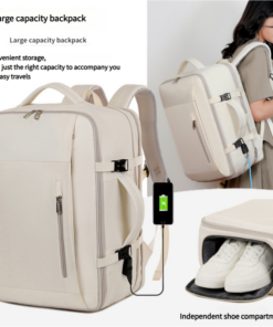 Elosung Expandable Laptop Backpack with USB Port - Image 5