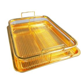Elosung Gold Non-Stick BBQ Grill Basket – image 1