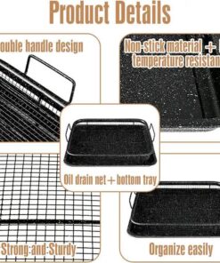 Elosung Gold Non-Stick BBQ Grill Basket - Image 5