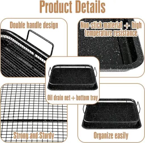 Elosung Gold Non-Stick BBQ Grill Basket – image 5