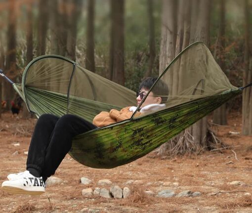 Elosung Camping Hammock with Mosquito Net – image 3