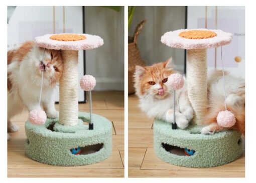 Elosung Cat Scratching Post with Flower Design – image 4