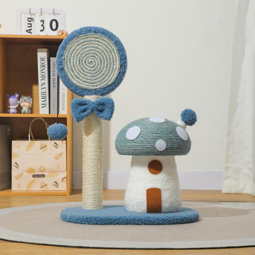V888-ELOSUNG13477-212020-00.jpg Elosung Mushroom Cat Scratching Post with Anti-Slip Base – image 1