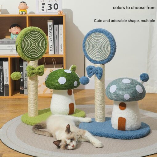 Elosung Mushroom Cat Scratching Post with Anti-Slip Base – image 2