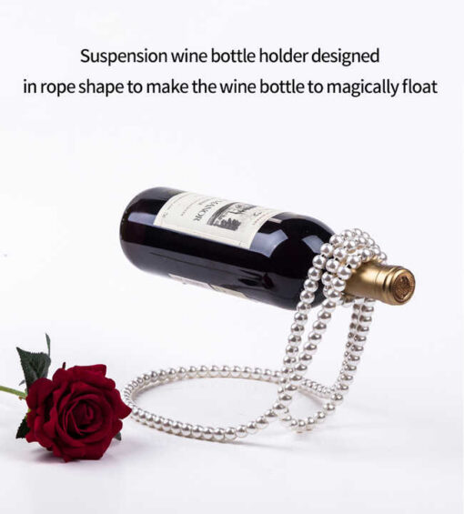 Elosung Floating Pearl Wine Bottle Holder – image 2