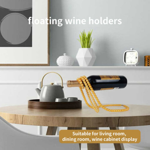 Elosung Floating Pearl Wine Bottle Holder – image 3