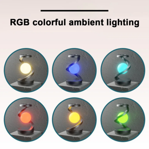 Elosung Grey Rotating RGB Levitation Lamp – image 4