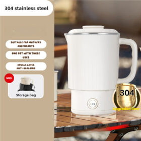 Elosung Foldable Travel Kettle 800ml Stainless Steel – image 1