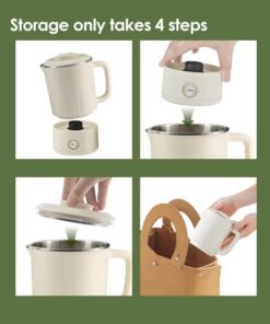 Elosung Foldable Travel Kettle 800ml Stainless Steel - Image 3