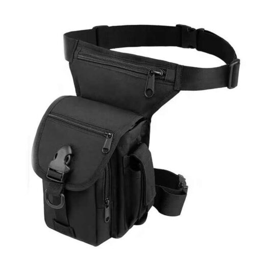 V888-ELOSUNG13906-213452-00.jpg Elosung Black Tactical Leg Bag, 900D Oxford – image 1
