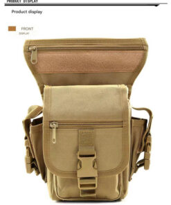 Elosung Black Tactical Leg Bag, 900D Oxford - Image 3
