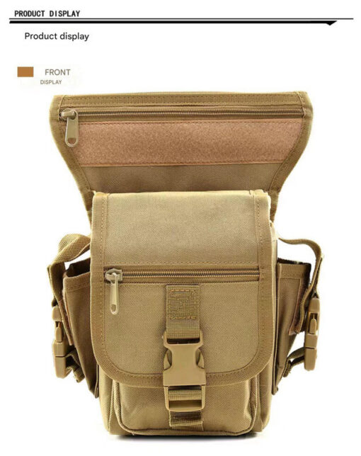 Elosung Black Tactical Leg Bag, 900D Oxford – image 3