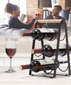Elosung Folding Metal Wine Rack, 6 Bottle - Image 3