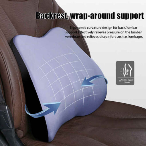 Elosung Black Memory Foam Car Seat Support Set – image 3