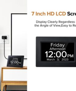 Elosung 7 Inch Digital Day Clock Auto Dimming - Image 5