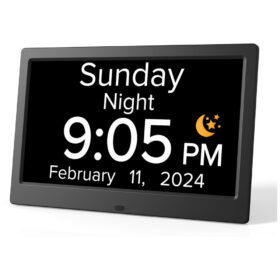 Elosung 10.1 Inch Digital Clock with Medication Reminders – image 1