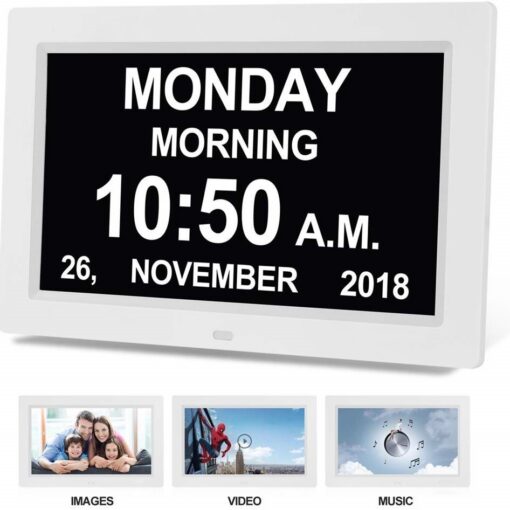 Elosung 10.1 Inch Digital Clock with Medication Reminders – image 2