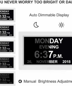 Elosung 10.1 Inch Digital Clock with Medication Reminders - Image 3