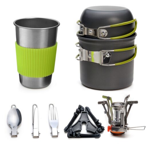 V888-ELOSUNG18141-202504171725-00.jpg Elosung Camping Cookware Set with Portable Stove – image 1