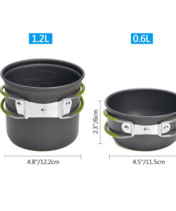 Elosung Camping Cookware Set with Portable Stove - Image 2