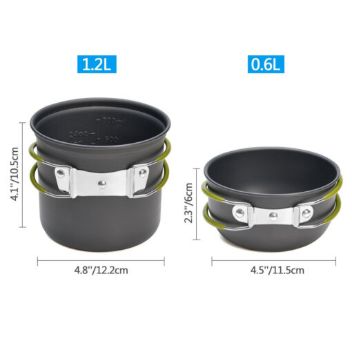 Elosung Camping Cookware Set with Portable Stove – image 2