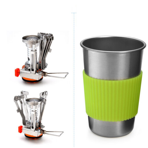 Elosung Camping Cookware Set with Portable Stove – image 3