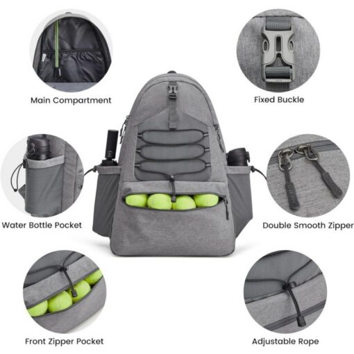 Elosung Tennis Backpack with Water Resistant Fabric – image 3