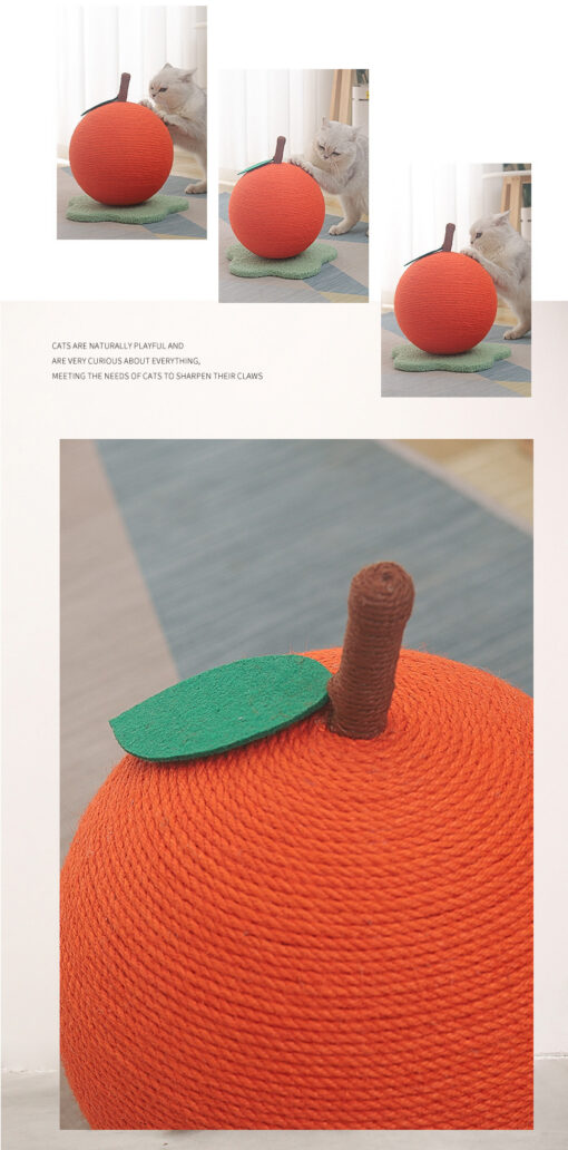 Elosung Orange Cat Scratcher with Durable Sisal – image 4