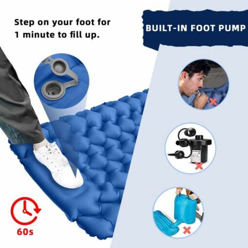 Elosung Inflatable Camping Mat with Foot Pump – image 2