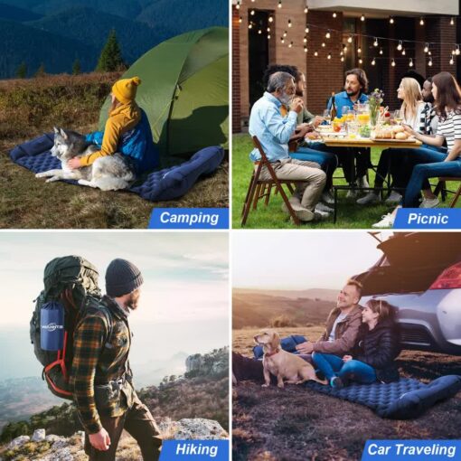 Elosung Inflatable Camping Mat with Foot Pump – image 4