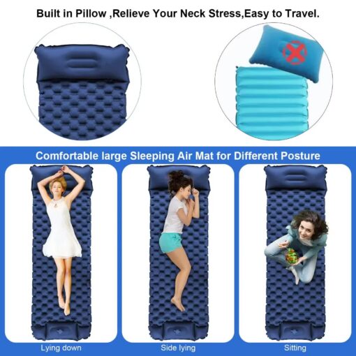 Elosung Inflatable Camping Mat with Foot Pump – image 5