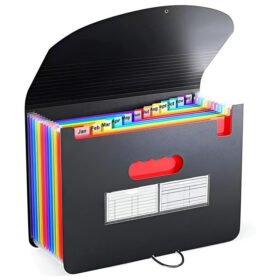 Elosung A4 Expanding File Folder Rainbow 2 Pack – image 1