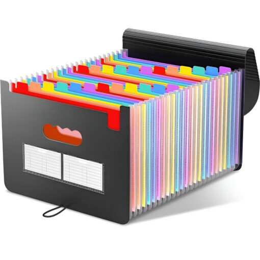 Elosung 2 Pack A4 File Folders Rainbow Interior – image 2