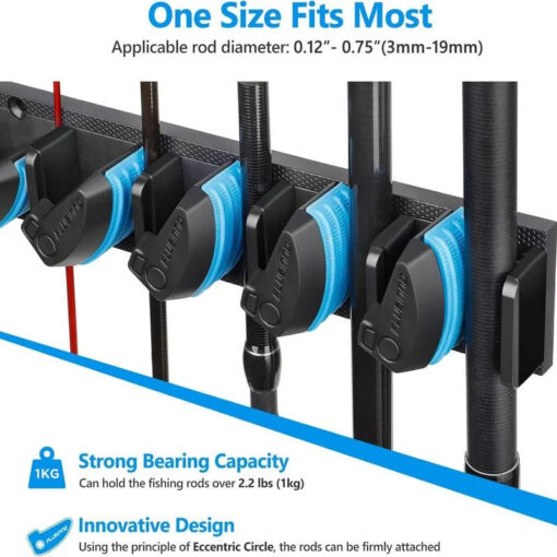 Elosung Fishing Rod Rack 9-Slot ABS – image 3