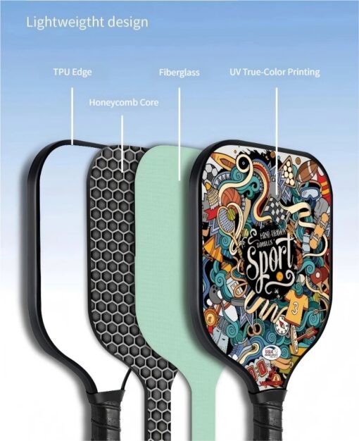 Elosung Pickleball Paddle Set with Honeycomb Core – image 5