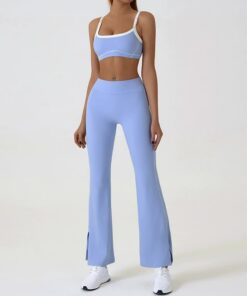 Elosung Pink Flared Activewear Set Size XL - Image 3