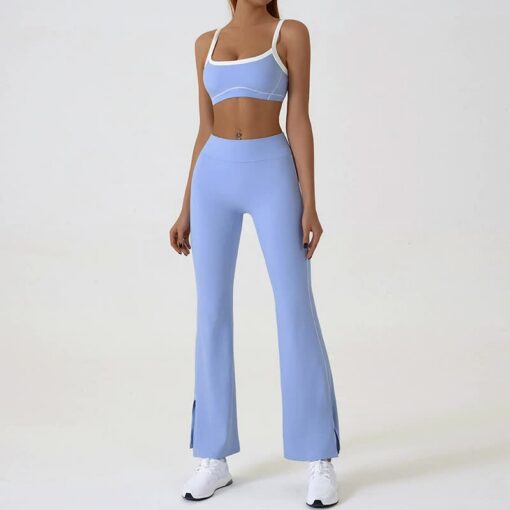 Elosung Pink Flared Activewear Set Size XL – image 3