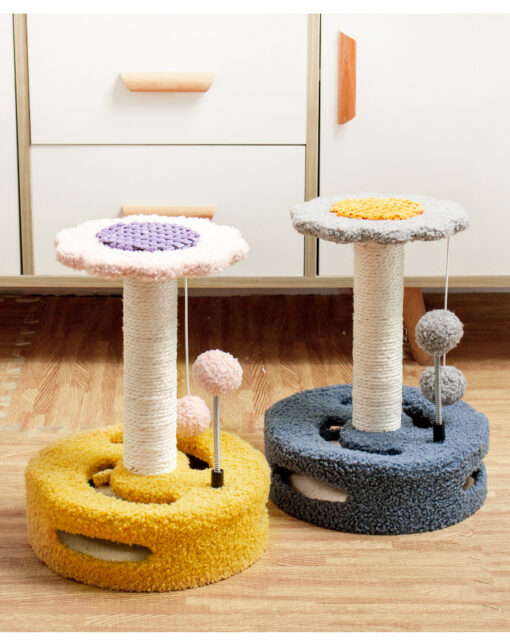 Elosung Sunflower Cat Scratching Post with Sisal – image 3