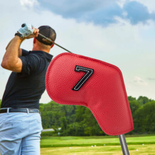 Elosung Red Golf Iron Covers Set of 10 Waterproof – image 2