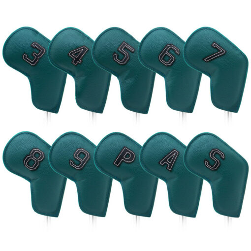 Elosung Golf Iron Head Covers Set of 10 Dark Green – image 1
