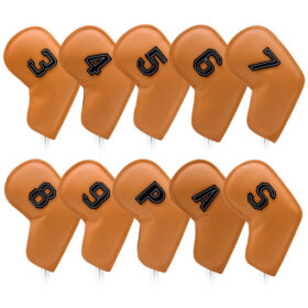 Elosung Golf Iron Covers Set of 10 Yellow PU Leather – image 1