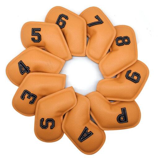 Elosung Golf Iron Covers Set of 10 Yellow PU Leather – image 2