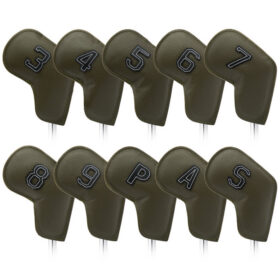 Elosung Golf Iron Head Covers Set of 10, Waterproof PU – image 1
